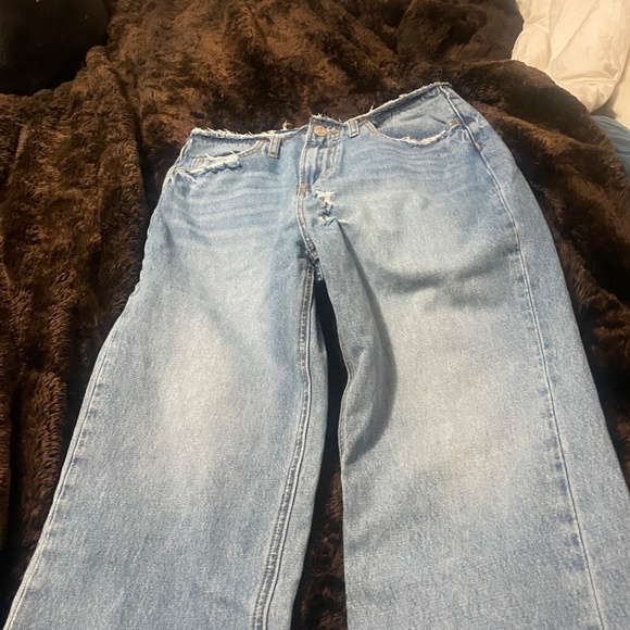 Vervet distressed raw hem wide leg jeans - Picture 2 of 15